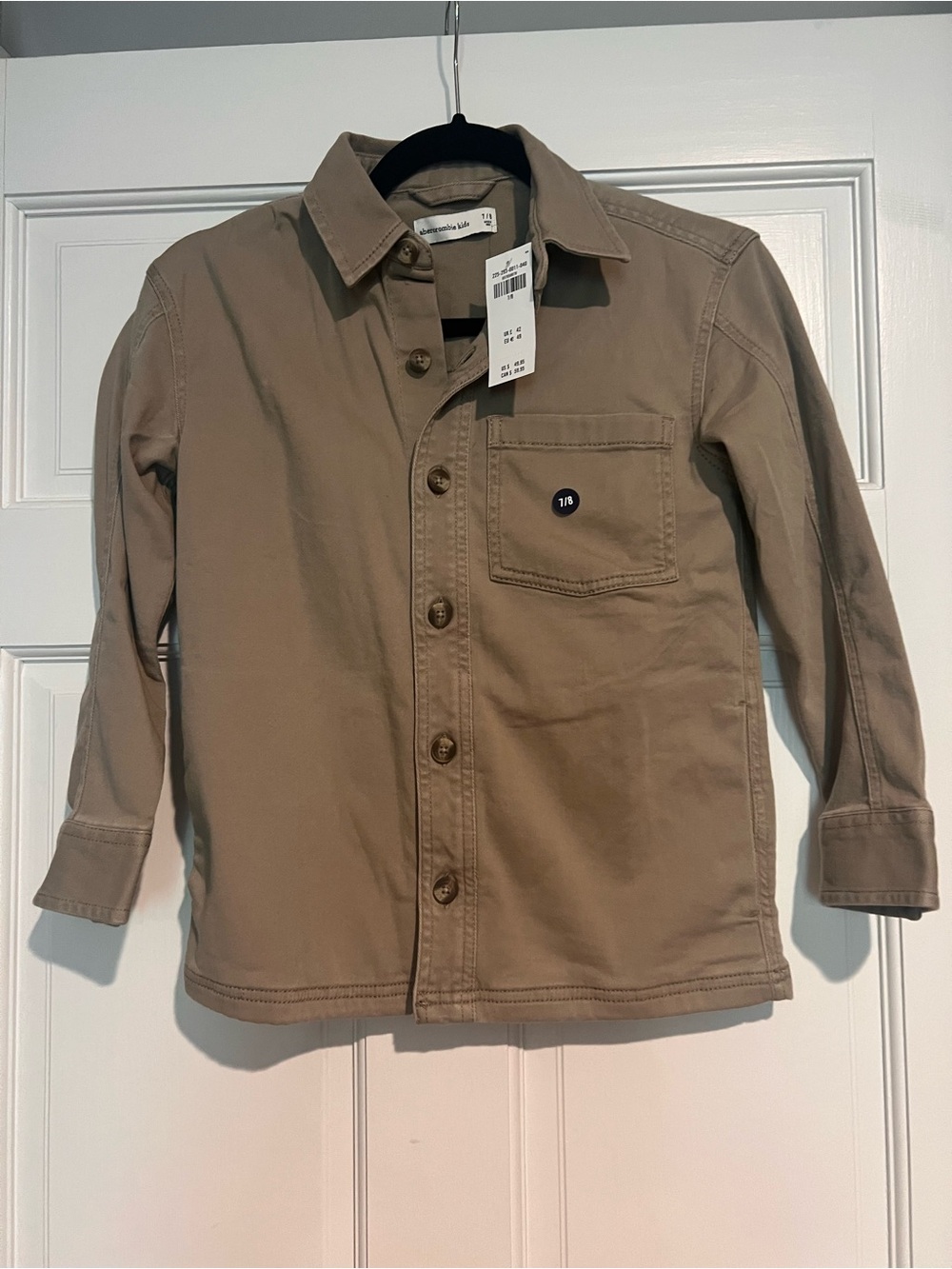 abercrombie kids Tan Button-Front Shirt